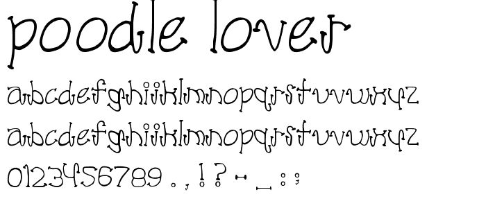 poodle lover font